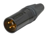 Neutrik NC3MXX-B 3-pin XLR Male Solder Cable Connector - PropAudio