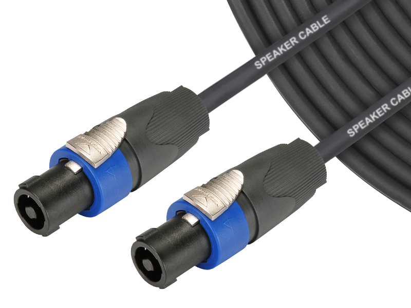 SPP001B 13AWG speaker cable terminated with Neutrik NL4FX Speakon