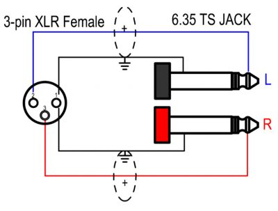 Stereo XLR Signal Splitter cable