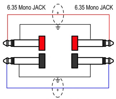 dual JACK to dual jack patch cable