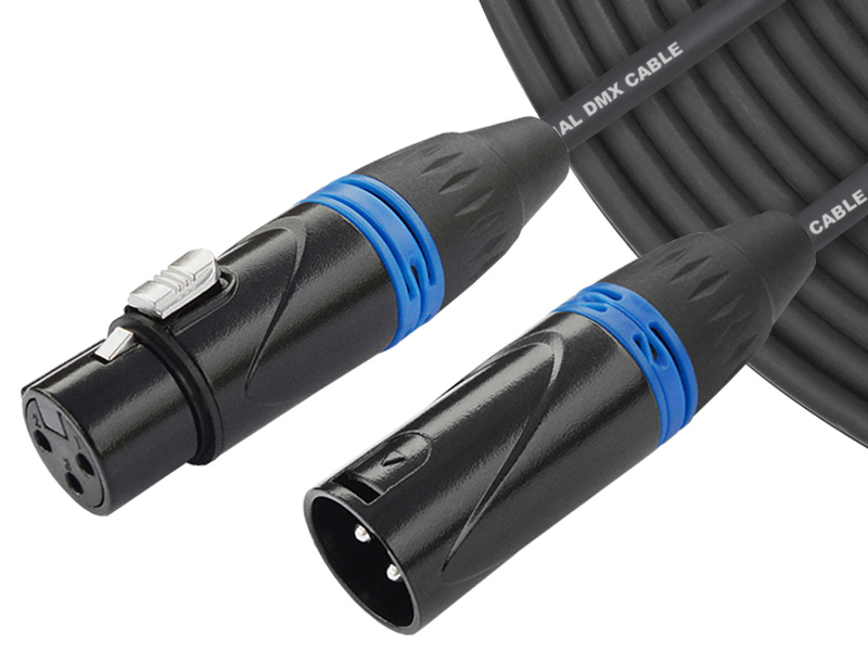 CDX06 3-pin Digital Lighting Dual shielding DMX link cable Black