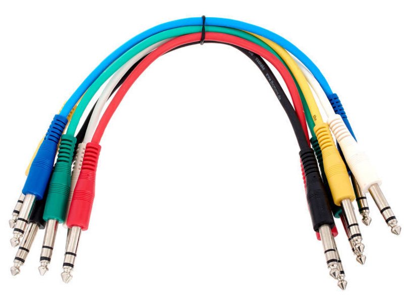 PCH01 Stereo Jack Patch Cables Set Of 6