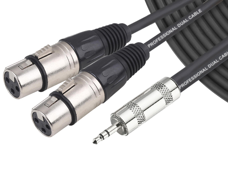 BYJ03 Basic Stereo XLR Signal Combiner cable to latop