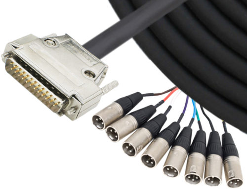 DBT02 Analog 8-Way DB25 to XLR Male Multicore Cable