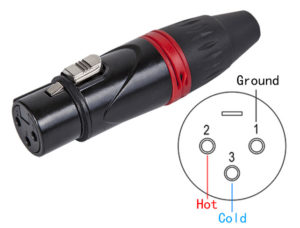 3－pin XLR cable connector - Mic level