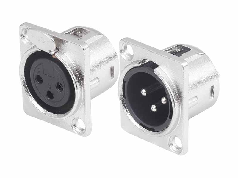 3-Pin XLR Panel Mount Connector