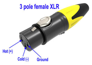 3 pole female XLR connector