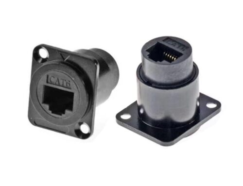 CAT.6 feed through adapter D-type chassis coupler