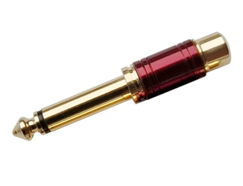 ADA56G 6.3mm TS JACK to RCA female adapter