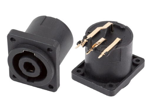 SPK017 4-pin speakon chassis connector horizontal PCB