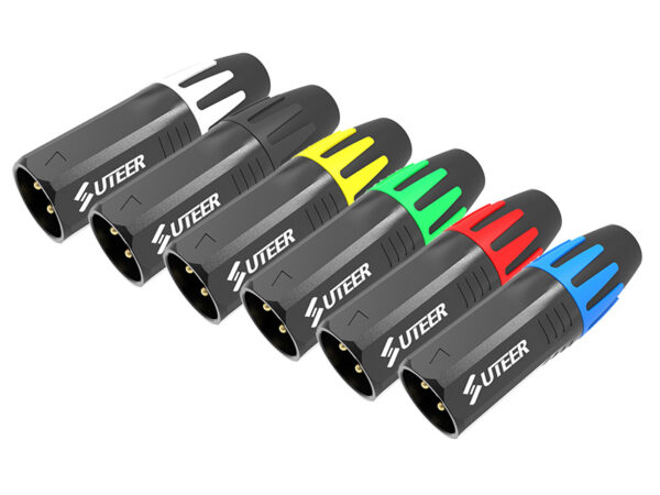 3-pin XLR male connector with 6 colorf of brush
