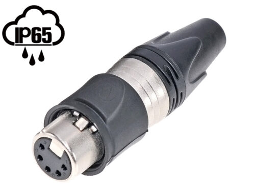 Waterproof 5-pin XLR female connector-IP65