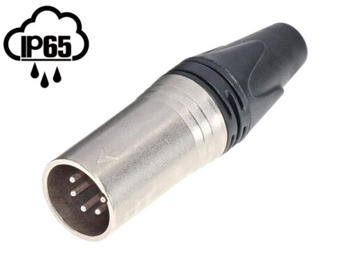 Waterproof 5-pin XLR male connector – IP65