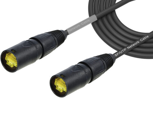 BRJ07 CAT6A patch cable with Neutrik NE8MX-B-1