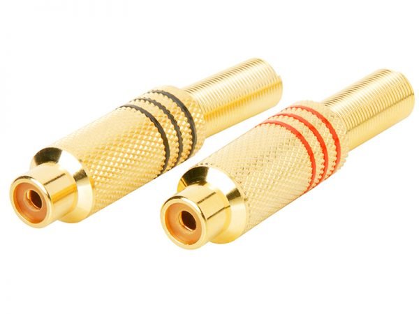 RCA05F RCA Female Plug Solder Connector With Spring - PropAudio