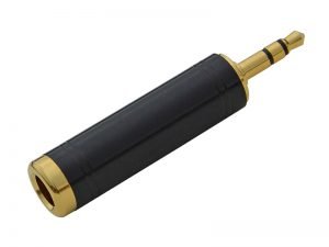 3.5mm stereo mini jack plug to 6.35mm stereo jack coupler headphone adapter ADA53