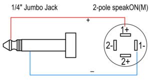 CPP05 2-core 15AWG Speaker Link Cable JACK - Speakon - PropAudio