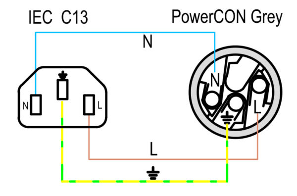 SPC010 Power Twist IEC C13 Adapter Cable - PropAudio