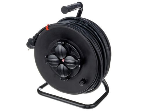 HSD04  4 x Schutzko Rubber Power Cable Drum IP44