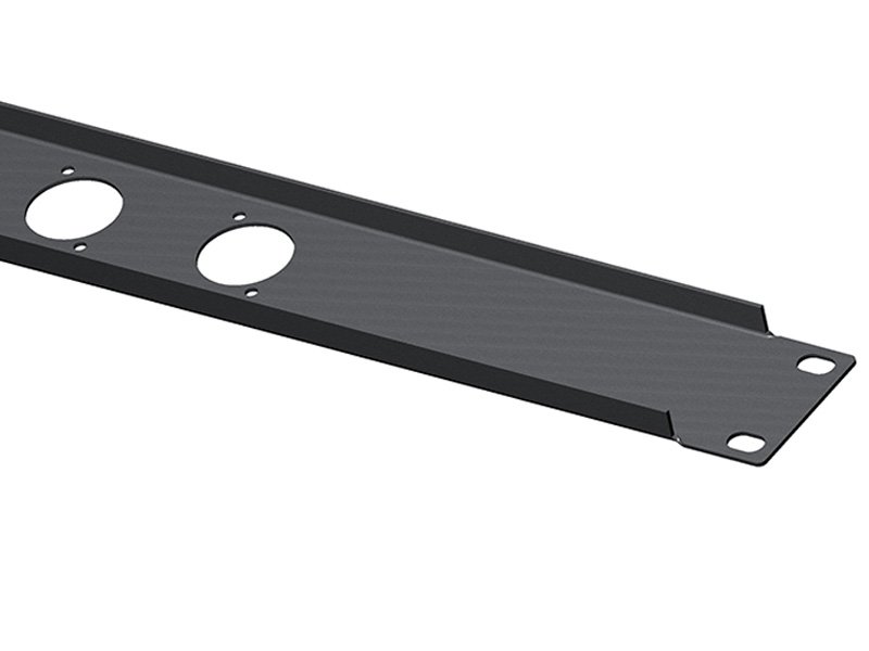 Punching Panel Rack RP04X1U04R 1U 4-XLR Punch Rack Panels - Rotated 90° - PropAudio