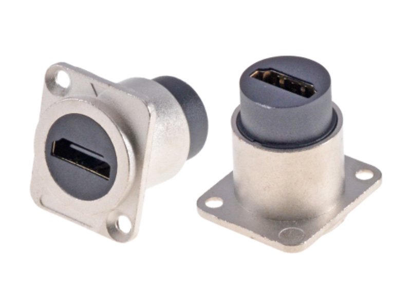 HDMI D-shape panel mounting Nickel plated DAD010