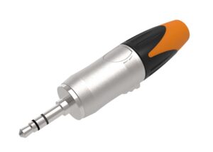 3.5 mm mini jack headphone plug nickel plated shark tyle MJACK3M09