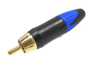 RCA male connector gold contact shark style RCA10M