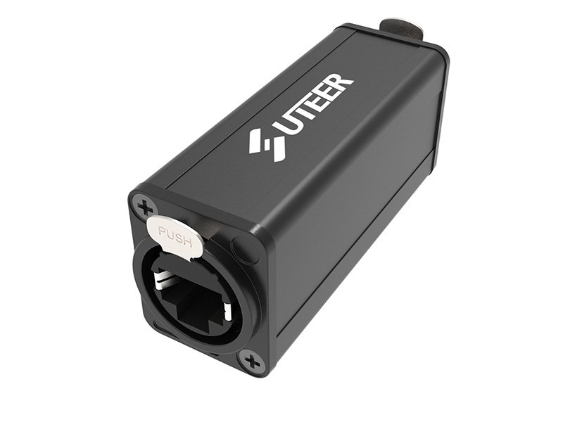 D-type EtherCON feedthrough with shielding black DAD61B