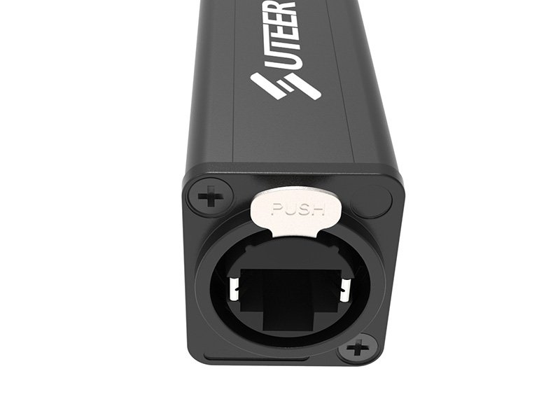 RJ45 EtherCON adaptor with shielding black DAD61B