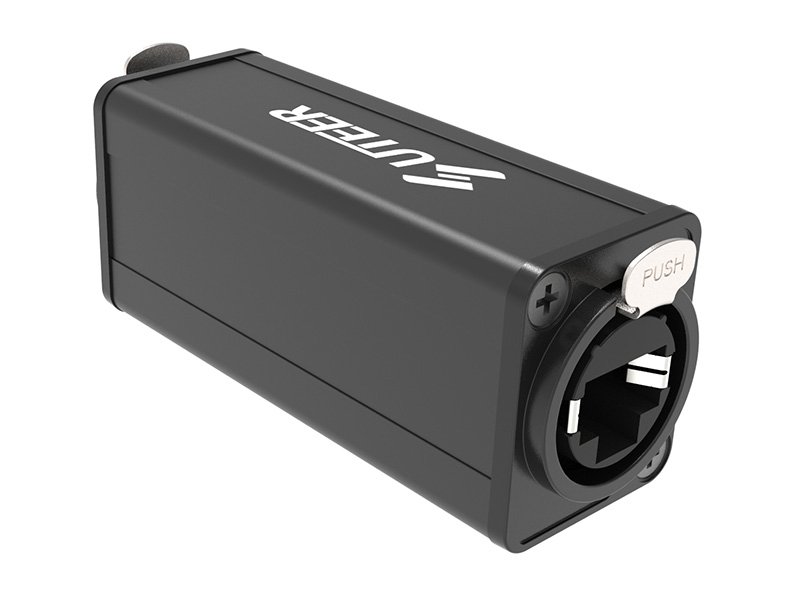 RJ45 EtherCON feedthrough with shielding black DAD61B