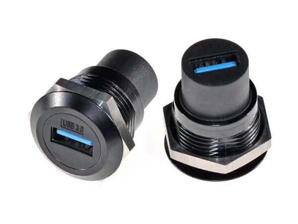 Usb Type A Rounded Connector DAD14 USB 3.0 Type A Round panel mount extender - PropAudio