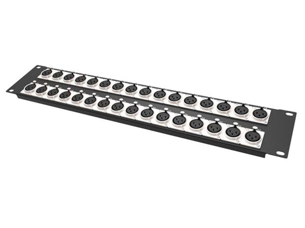 Rpx2u32f 32 Port Xlr Female Patch Panel 2u 19 Inch Propaudio