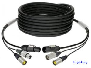 Combi PowerCON TRUE1 3x2.0mm2 & CAT6 & DMX hybrid cable for lighting HPCD03