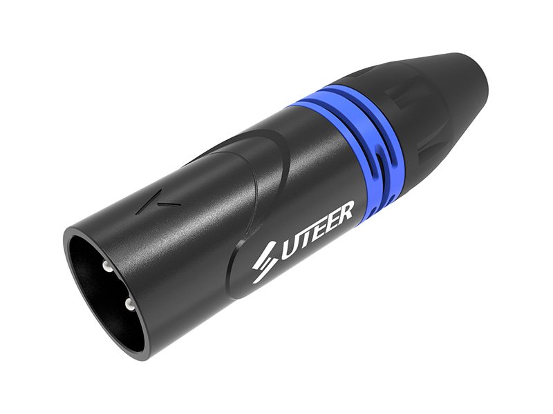 3-pin XLR cable connector male Amphenol shape XLR3M019B