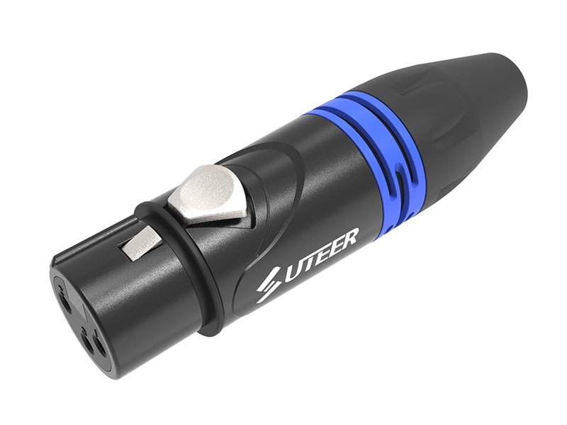 3 pole female XLR connector black Amphenol XLR3F019B