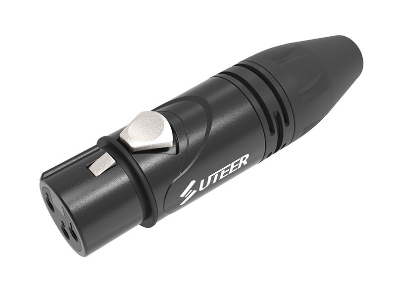 Amphenol shape 3-pin XLR cable connector black XLR3F019B