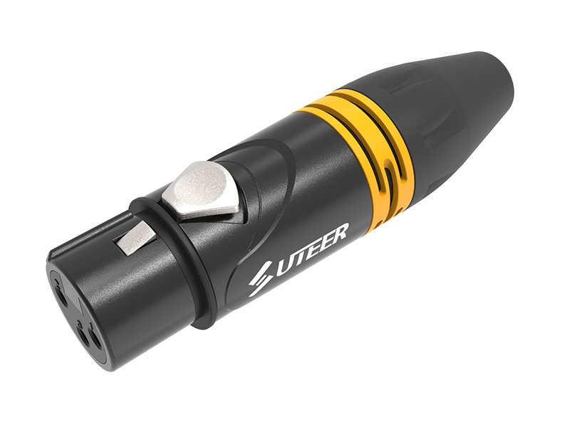 Amphenol type 3 pole XLR female connector with color ring XLR3F019B