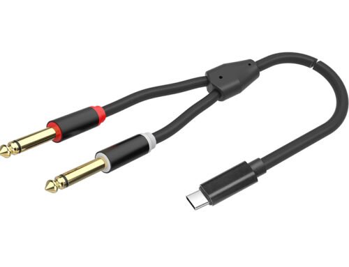 CYC03 TYPE-C To Dual 6.3mm JACK Male Audio Cable 