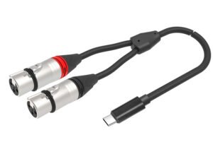 USB TYPE-C Male To Dual XLR female Y Recording Cable CYC05