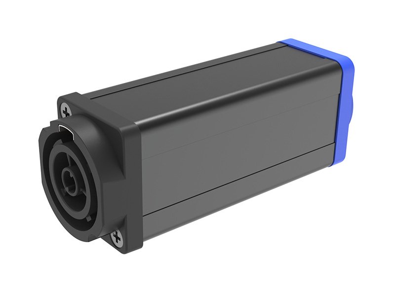 PowerCON inlet blue to PowerCON TRUE1 female feedthrough Coupler ADA42F