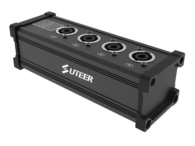 8 pole speakON to 4x 4 pole speakON breakout stage box ADA842