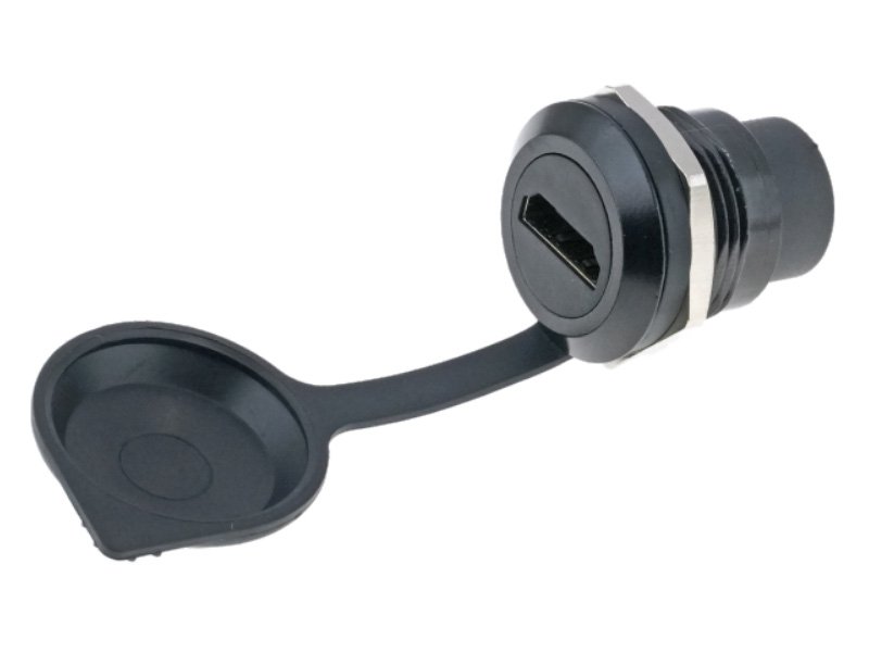 HDMI C-shape panel mounting coupler with rubber cover DAD16W