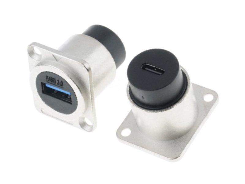 USB 3.0 to USB TYPE C D-shape panel mounting adaptor DAD22