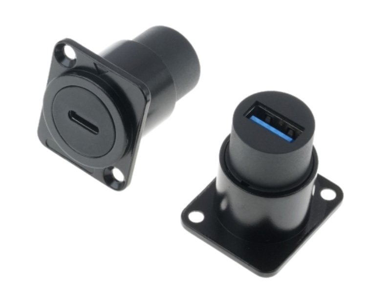 USB TYPE C - USB 3.0 D-shape panel coupler DAD23