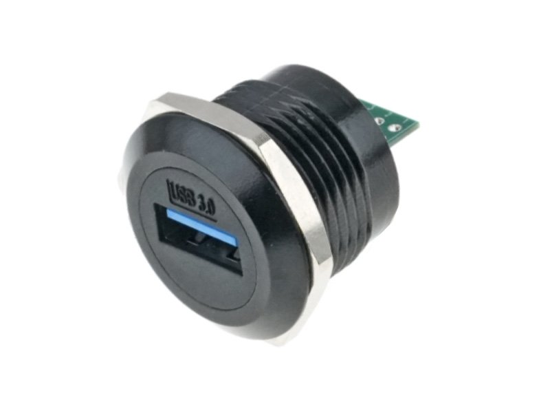 USB 3.0 C-shape panel mounting PCB terminal black housing DAD28
