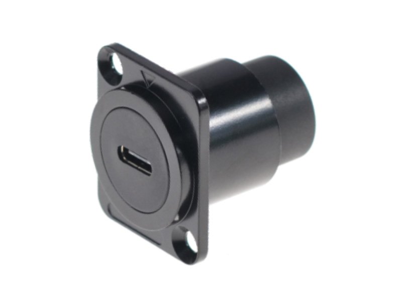 USB TYPE C D-shape panel mounting coupler DAD24